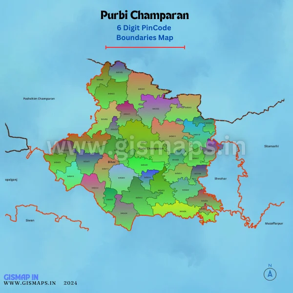 Purbi_Champaran_District_Pincode_Map